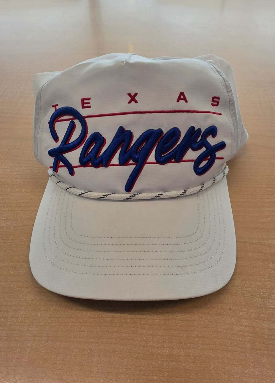 47 Brand Texas Rangers Script Hitch OSFA White Snapback Cap